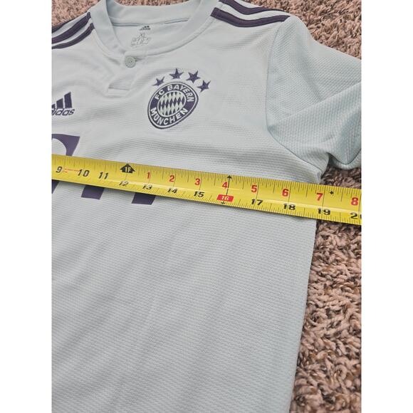 Adidas Bayern Munich Away Jersey 2018/19 Youth XL Light Green Soccer Shirt - Picture 8 of 9